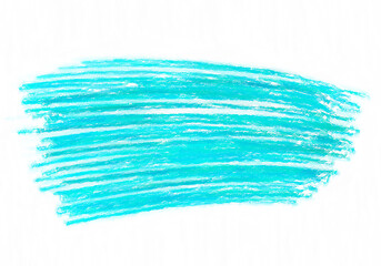 Image showing Abstract bright turquoise touches texture on white 