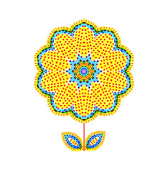 Image showing Decorative flower with abstract color pattern