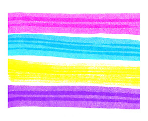 Image showing Bright colorful elements for design in the form of stripes