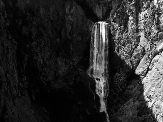 Image showing Waterfall Boka in Triglav National Park , Slovenia, Bovec, Europe