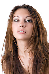 Image showing portrait of the young beauty woman. Isolated 3