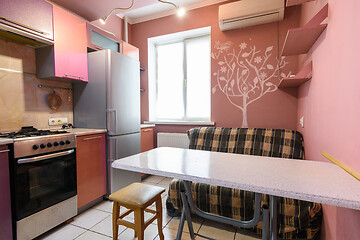 Image showing Kitchen table and sofa in the interior of the kitchen