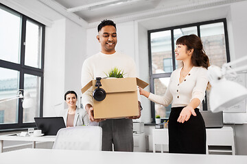 Image showing new male employee with colleagues at office