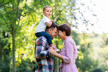 Image showing happy family at summer park