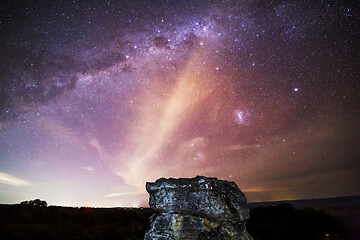 Image showing Star galaxies above the Blue Mountains escarpment