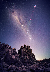 Image showing Bombo Headland under starry night sky Australia