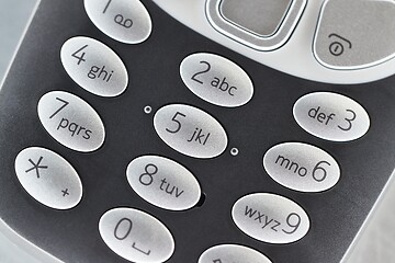 Image showing Old mobile phone buttons