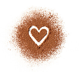 Image showing cocoa powder isolated on white background