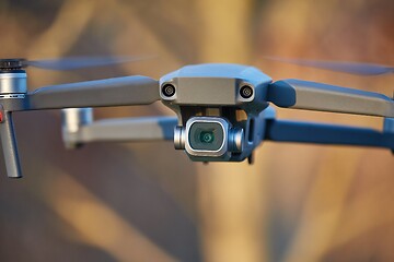 Image showing Drone flying outdoors