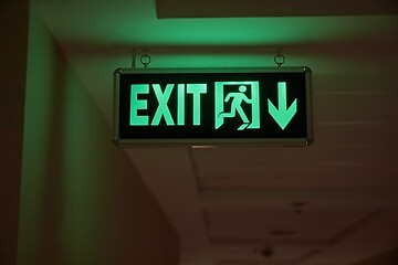 Image showing Emergency Exit Sign