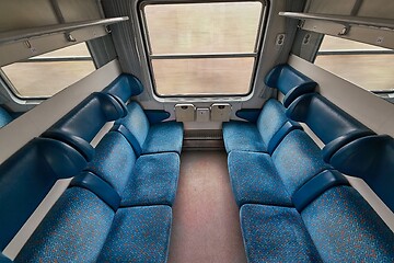 Image showing Passenger Train Interior Empty