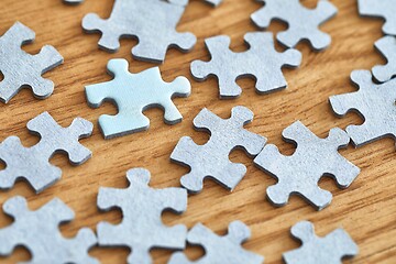 Image showing Jigsaw puzzle pieces separately