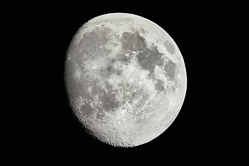 Image showing Moon craters detailed closeup