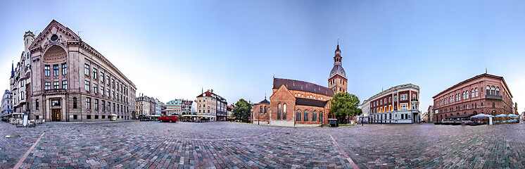 Image showing Skyline of Riga old town