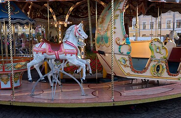 Image showing traditional christmas carousel