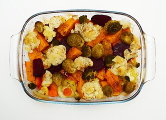 Image showing delicious stewed vegetables in a bowl