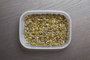 Image showing Sunflower seeds in a jar