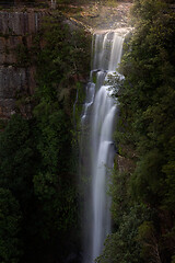 Image showing Water tumbles over a cliff ledge in Southern Highlands