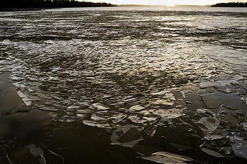 Image showing crushed ice backlit by the sun