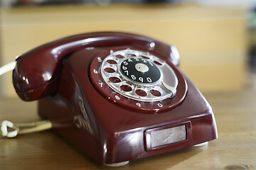 Image showing vintage traditional dial telephone