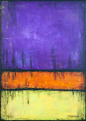 Image showing Purple, orange and yellow grunge colored texture background.