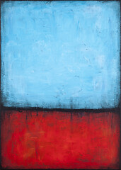 Image showing Blue and red grunge colored texture background. 