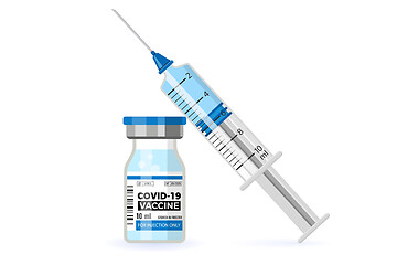 Image showing Covid-19 Vaccine and Syringe Injection