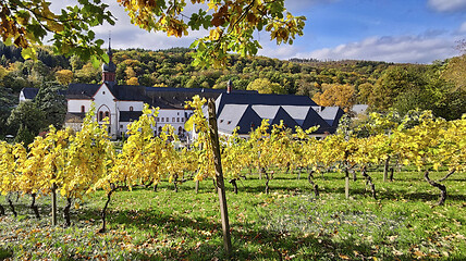 Image showing Monastery Ebersbach in autumn