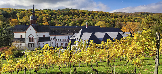 Image showing Monastery Ebersbach in autumn