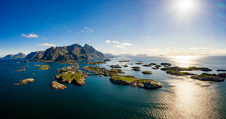 Image showing Henningsvaer Lofoten is an archipelago in the county of Nordland