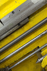 Image showing Abstract industrial background with metal rods and parts