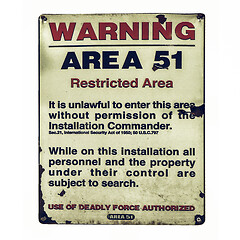 Image showing Vintage looking Warning sign