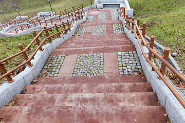 Image showing steps concrete staircase closeup