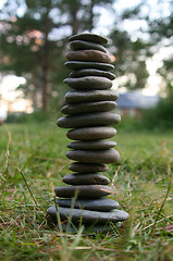 Image showing A stack of stones