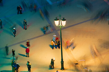 Image showing Town square at night