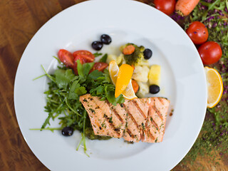 Image showing Salmon fillet steak