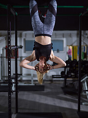 Image showing woman doing abs exercises