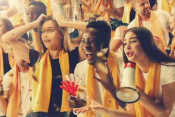 Image showing stadium soccer fans emotions portrait