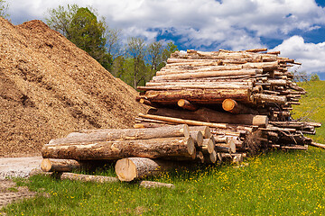 Image showing logs stacked