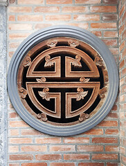 Image showing Chinese longevity symbol made of ceramic