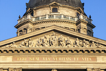 Image showing Fronton of St. Stephen's Basilica in Budapest