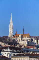 Image showing View of Matthias Church and Fisherman's Bastion in Budapest Hungary