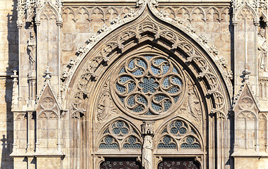 Image showing Budapest, Matthias Church, detail of an entrance