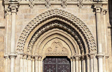 Image showing Budapest, Matthias Church, detail of an entrance