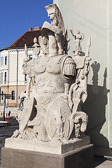 Image showing Statue of empty armor in Budapest