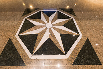 Image showing Marble Floor Star