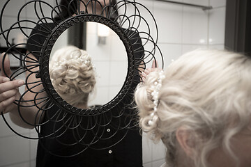 Image showing Bride Getting Styled Up