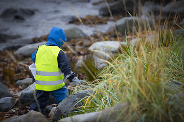 Image showing Picking up Plastic Waste