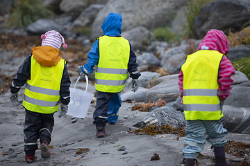 Image showing Picking up Plastic Waste