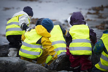 Image showing Picking up Plastic Waste